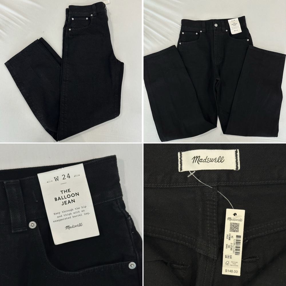Madewell Balloon Jean in Black - Tags Attached!